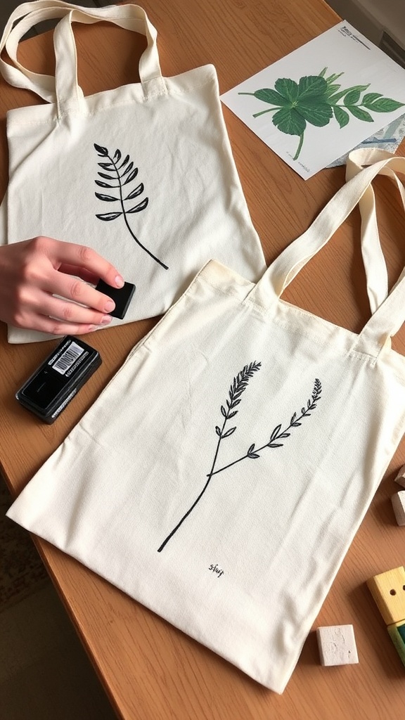 14 DIY Gifts to Make for friends canvas tote bags w image1