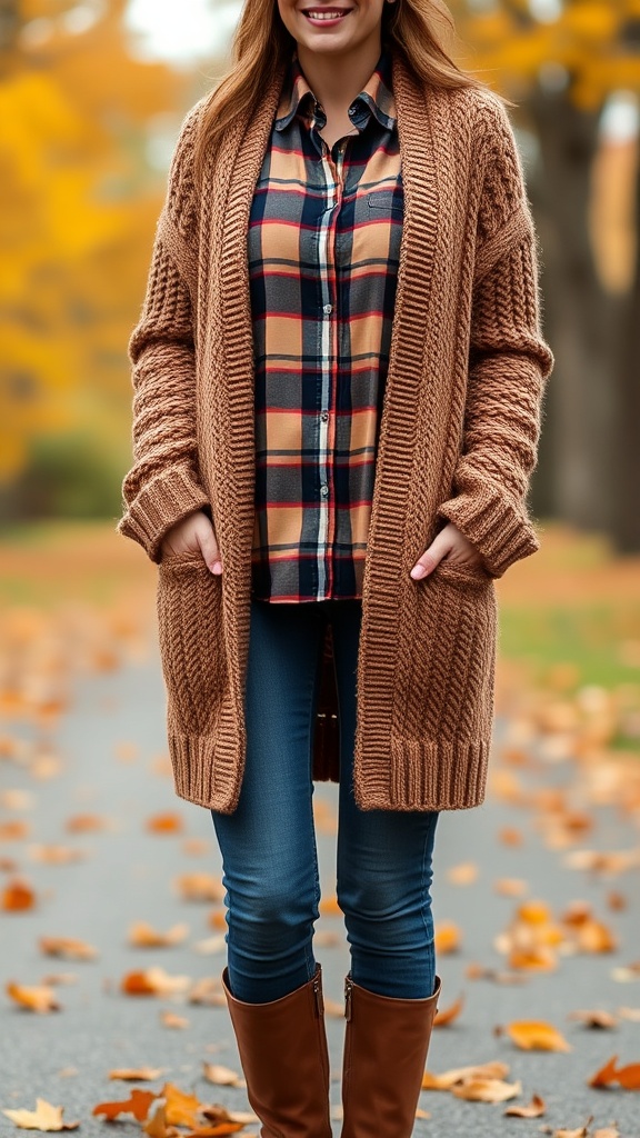 10 Layered Fall Fashion Outfit Ideas cozy fall outfit image