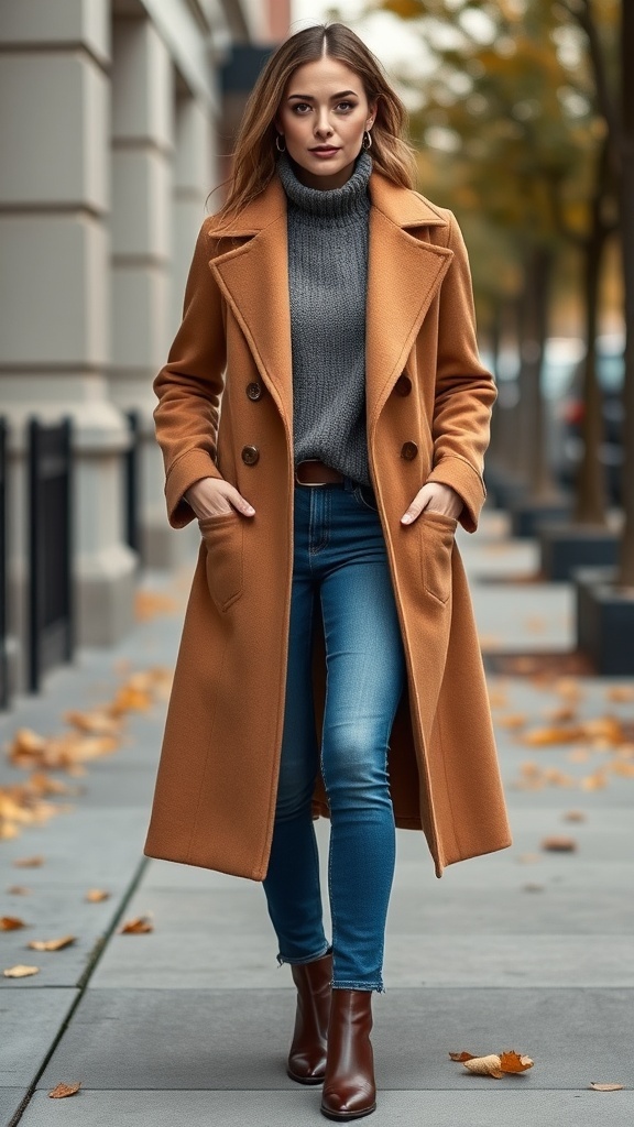 12 Casual Fall Outfit Ideas Autumn Style elegant camel lon image