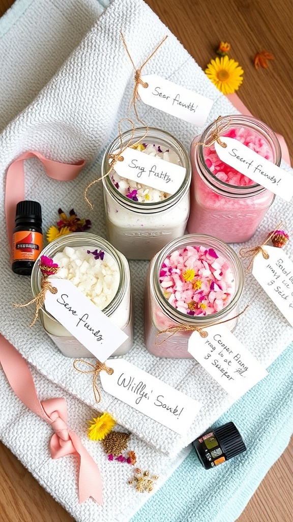 14 DIY Gifts to Make for friends glass jars of colo image