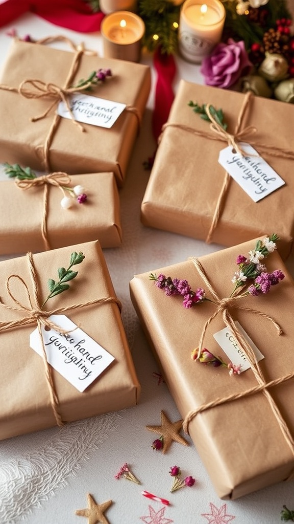 14 DIY Gifts to Make for friends hand wrapped gift image