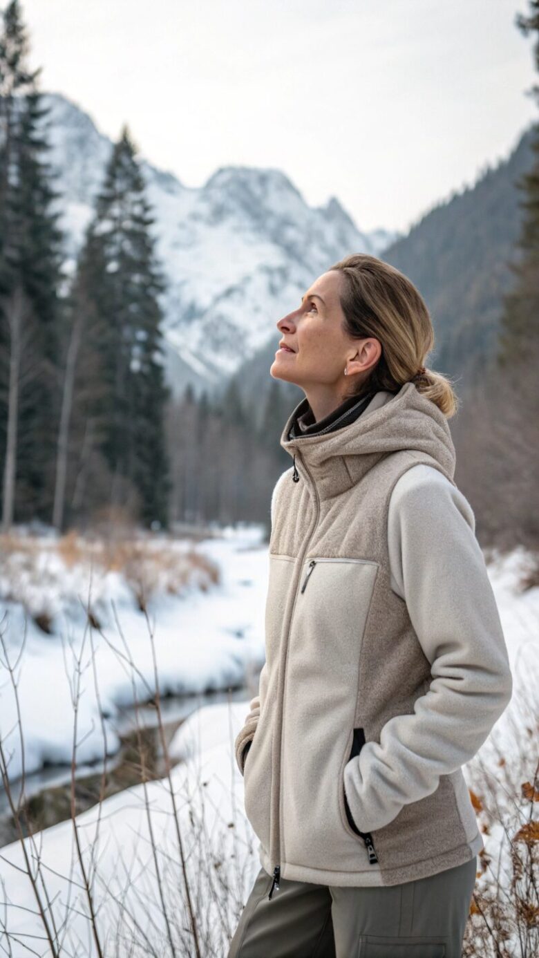 -lady-wearing-hiking-fleece-jackets-and-pullovers- lady wearing hiking fleece jackets and pullovers