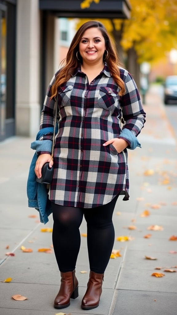 10 Plus Size Fall Outfits for Women with Confidence and Style plus size woman w image1