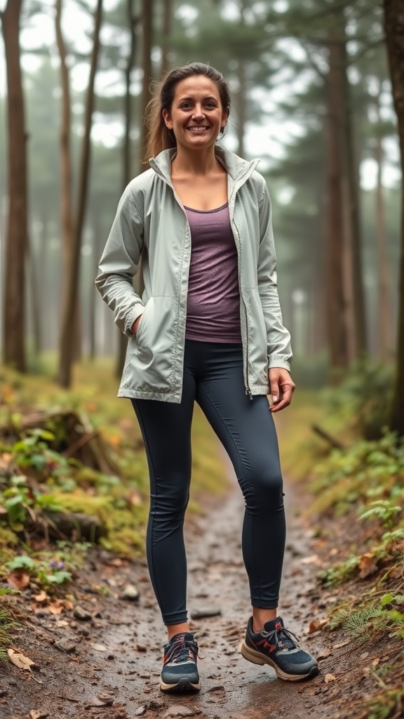 13 Hiking Outfit Ideas for Women practical wet wea image