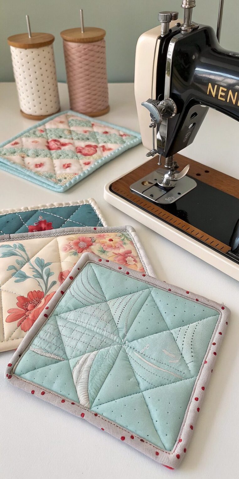 quilted-fabric-coasters----soft-quilted-fabric-coa quilted fabric coasters soft quilted fabric coa