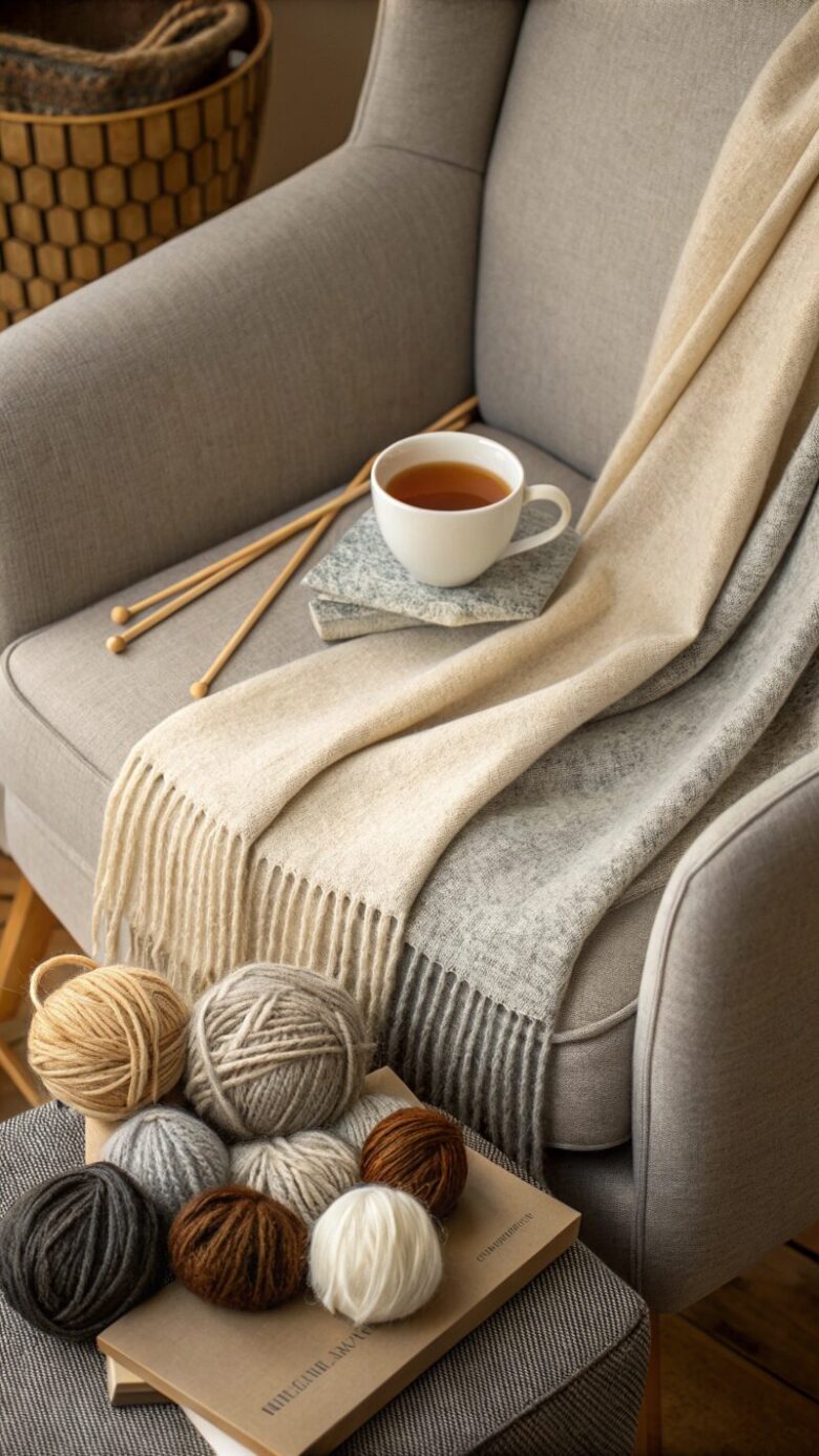 soft-wool-scarves-in-neutral-tones-on-a-cozy-chair soft wool scarves in neutral tones on a cozy chair