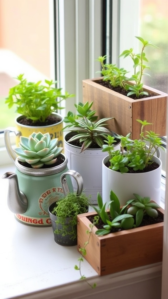 14 DIY Gifts to Make for friends upcycled planters image