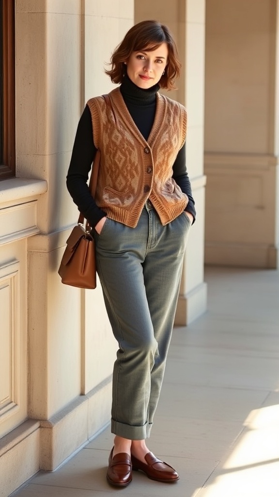 10 Layered Fall Fashion Outfit Ideas vintage modern fa image