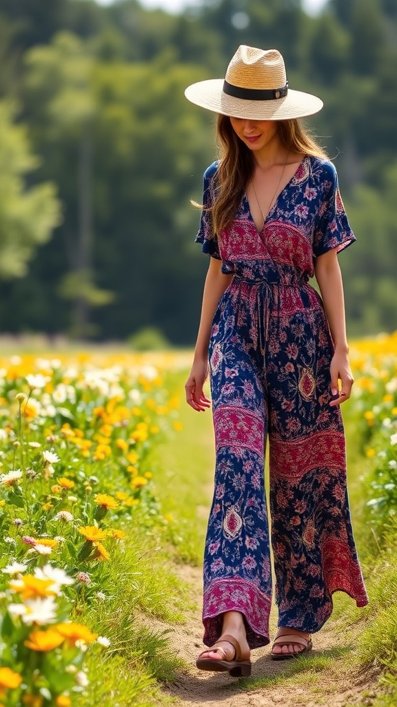 12 CUTE Boho Outfit Ideas woman in a bohemi image